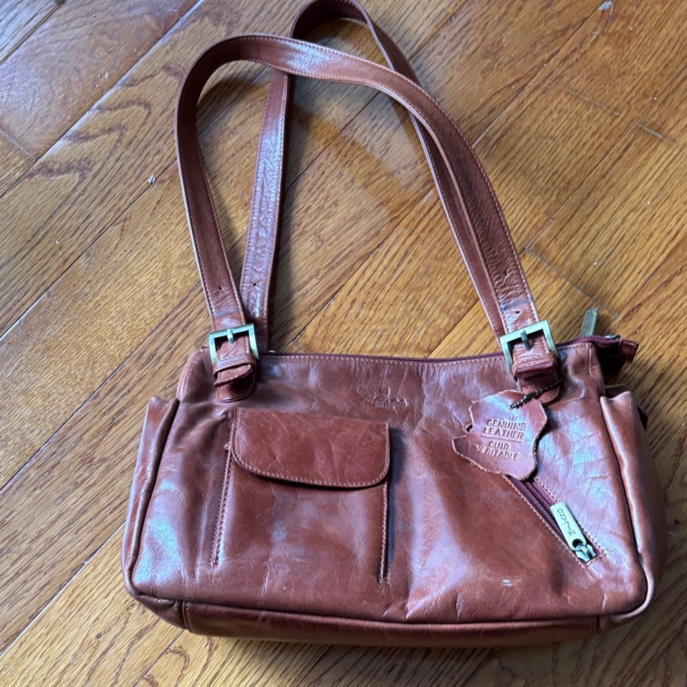 Brown Leather Shoulder Bag from Milano